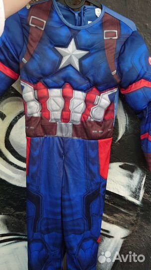 Костюм Marvel Капитан Америка 128-130 см. рост