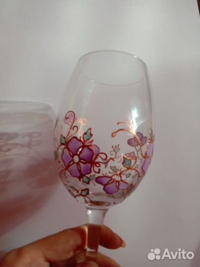 Бокалы ручная роспись 2 шт