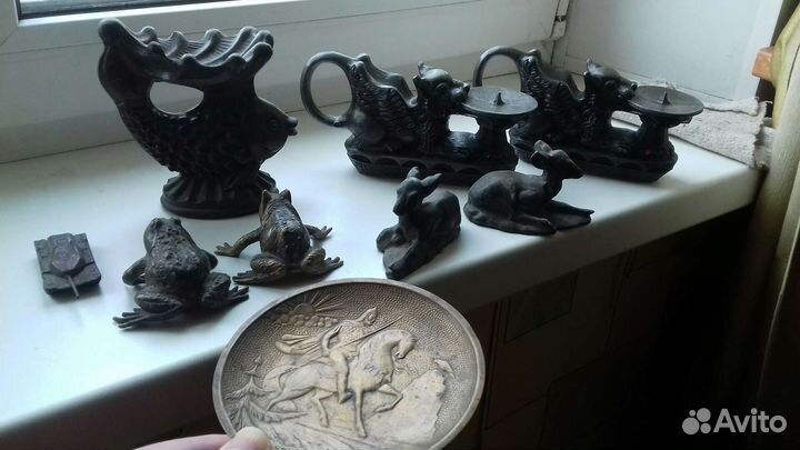 Статуйк. фигурк. тяжеленьки старин