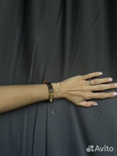 Louis vuitton браслет кожаный