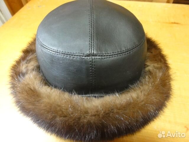 Шапка зимняя кожано/норковая женская