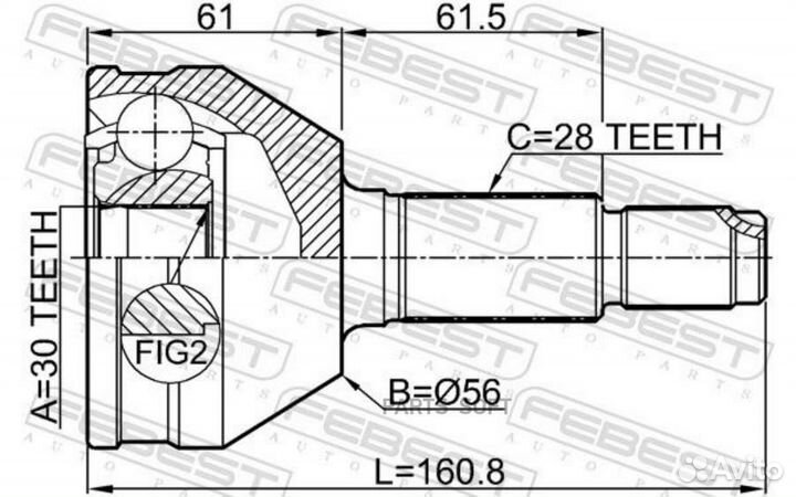 ШРУС наружный 30X56X28 1510-007 1510007