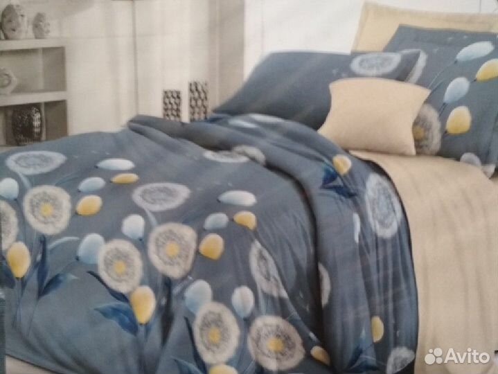 Кпб бязь 2 сп с евро простыней 220х240
