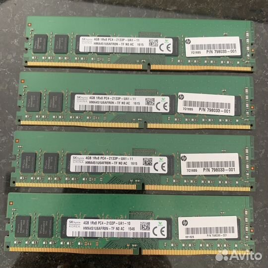 Hynix DDR4 16Gb 4x4gb 2133 MHz ддр4 1151 Xeon X99