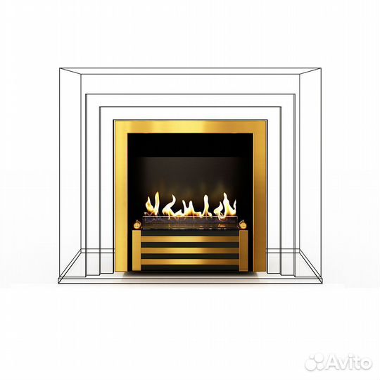 Биокамин в мраморном портале Firezo Amazzoni