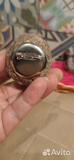 Значки,броши ручной работы ёжик и мишка