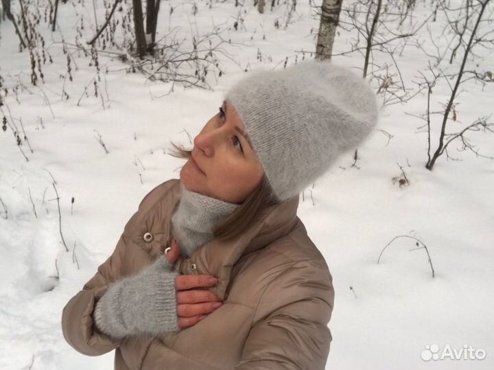 Шапочка из пуха норки