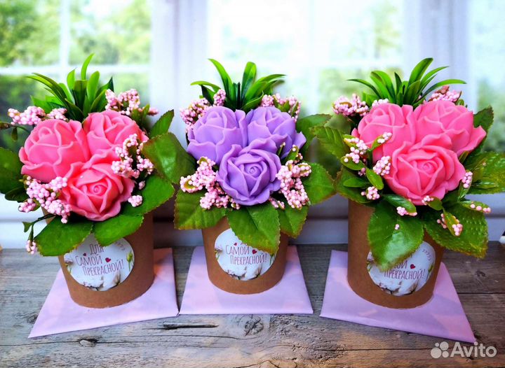 Букеты из мыла ручной работы