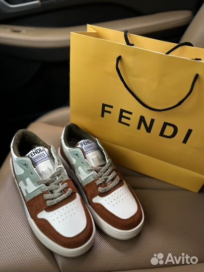 Кроссовки женские fendi натуральная кожа