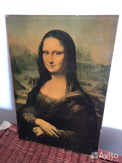 Картина Джоконда мона Лиза репродукция лак СССР