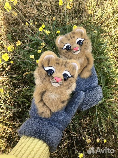 Варежки, звероварежки, звероварежки с тиграми