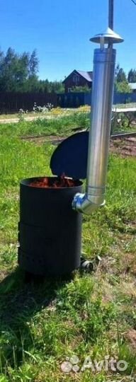 Печь для сжигания мусора Дымок-1 250 литров (3мм)