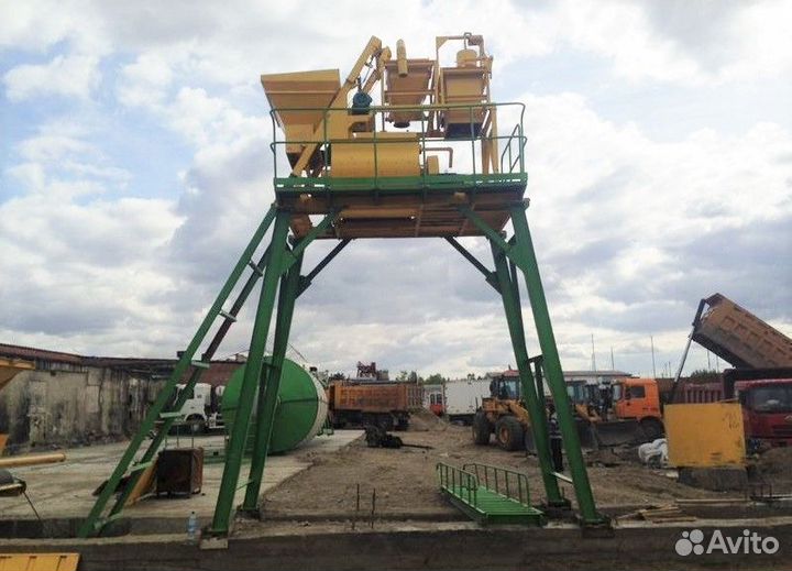 Мини бетонный завод 25 м3 / час (JS500+PL800)