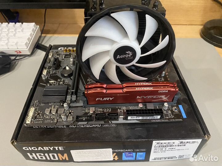 Комплект мать проц оперативка кулер