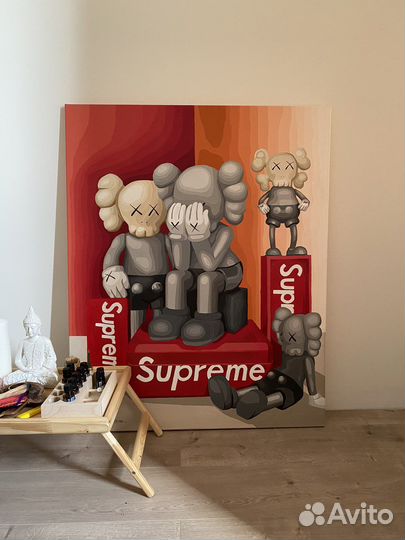 Картина kaws Supreme