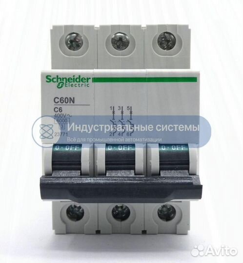 Выключатель Schneider Electric C60N C6 23771