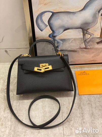 Сумка hermes kelly mini натуральная кожа