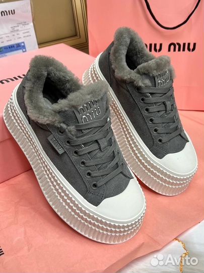 Кеды зимние женские Miu Miu