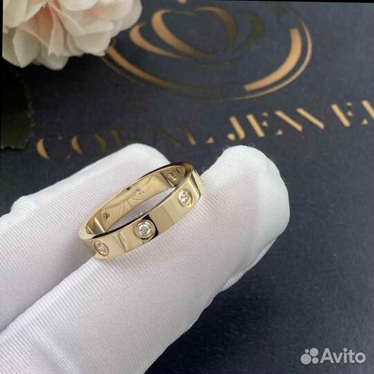 Обручальное кольцо Cartier Love, 8 бр. 0,19ct