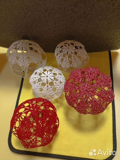 Елочные игрушки крючком