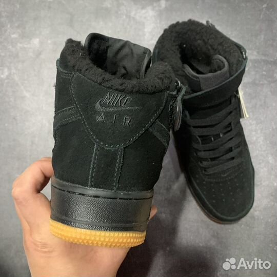 Кроссовки зимние Nike Air Force 1 mid с мехом