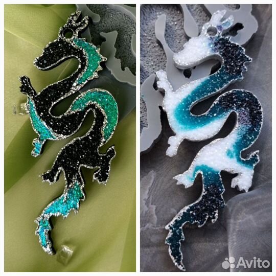 Магниты,елычные игрушки Дракон из эпоксидной смолы