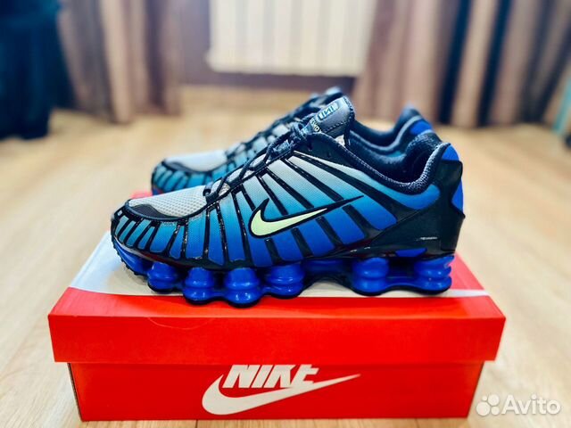 Nike air shox blue hotsell