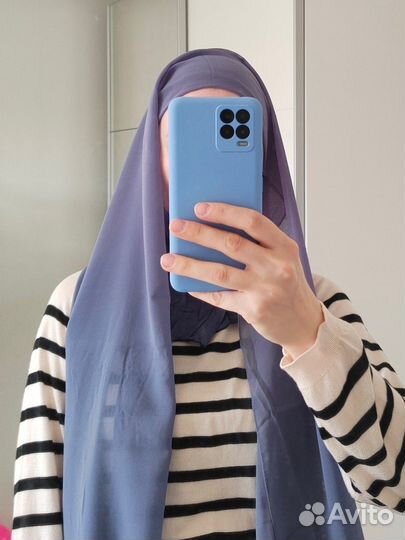 Готовый хиджаб шифон палантин