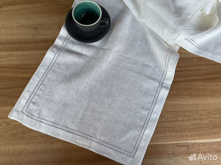 Скатерти салфетки полотенца 100 лен мережка