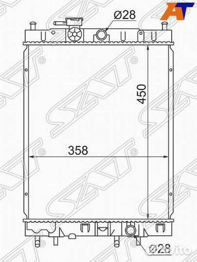 Радиатор охлаждения Nissan Cube 98-02 АКПП