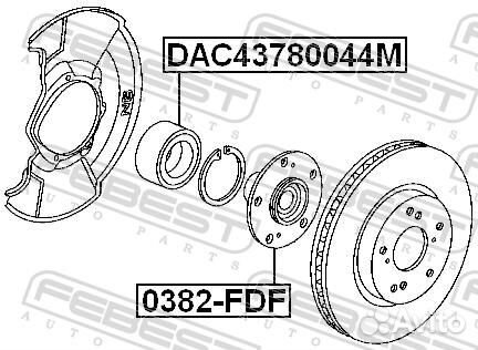 Febest 0382FDF Ступица honda civic перед