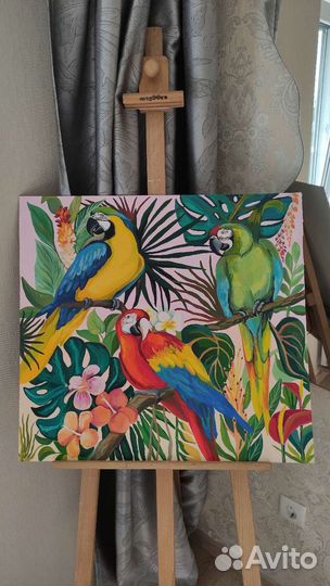 Картина попугай