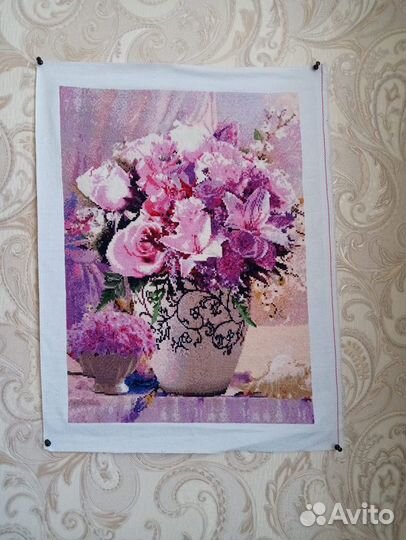 Картина, вышитая крестом, ручная работа