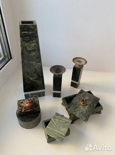 Набор: Ваза, шкатулки, подсвечники, сувениры