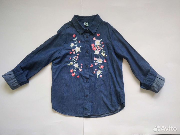 Джинсовая рубашка 152 на девочку 11 12лет Германия