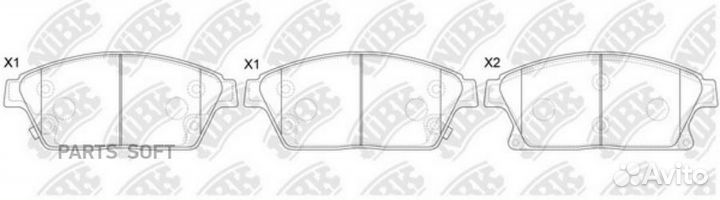 Nibk PN0757 Тормозные колодки пер