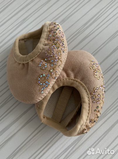 Полупальцы для гимнастики с рисунком и стразами