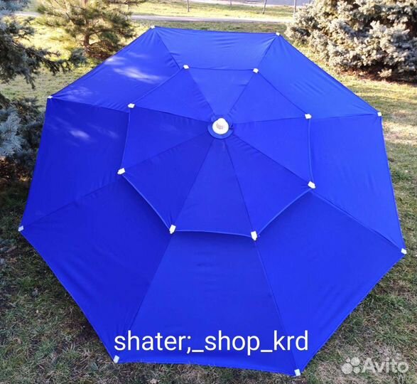 Зонт пляжный/8-16 спиц/усиленый