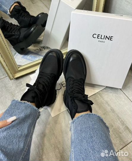 Ботинки черные Celine женские