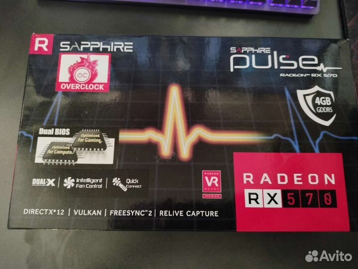 Видеокарта sapphire pulse radeon rx 570 4гб gddr5