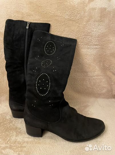 Сапоги зимние замшевые женские 39 размер