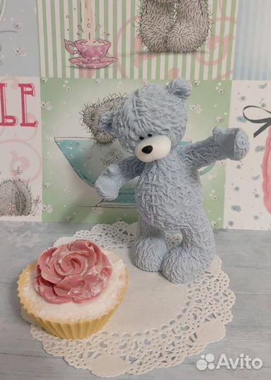 Мыло ручной работы тыква и мишка тедди