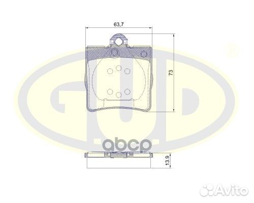 Колодки тормозные дисковые зад GBP067800 G.U.D