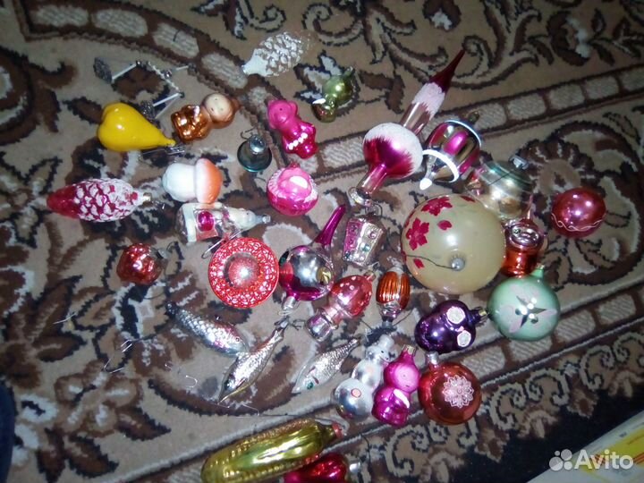 Елочные игрушки СССР, бумажные гирлянды