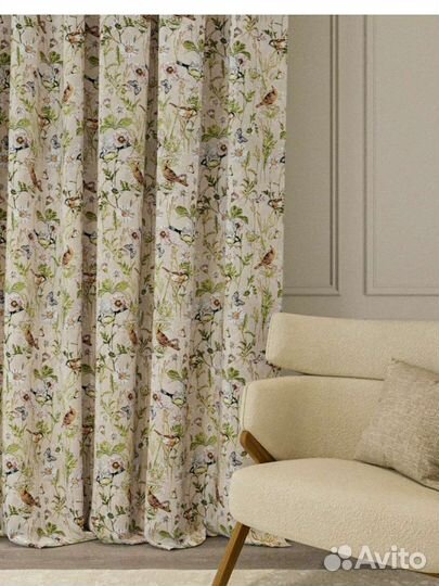 Шторы гобелен 2шт птички