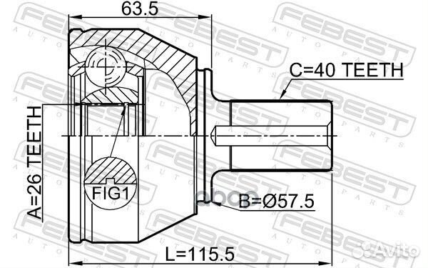 2110-CA223 ШРУС ford mondeo IV 2.3 07-15 нар