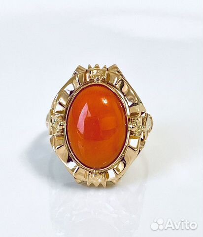 Золотое кольцо с кораллом купить в Москве | Личные вещи | Авито