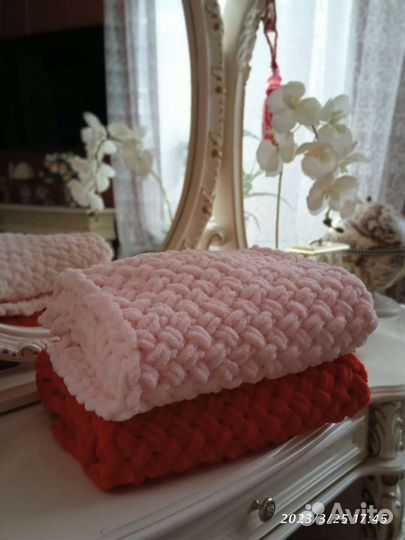 Розовый плед.Плюшевый подарок на Д/Р, Выписку