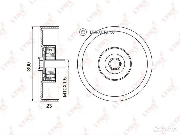 Lynxauto PB-5027 Ролик натяжного механизма приводного ремня