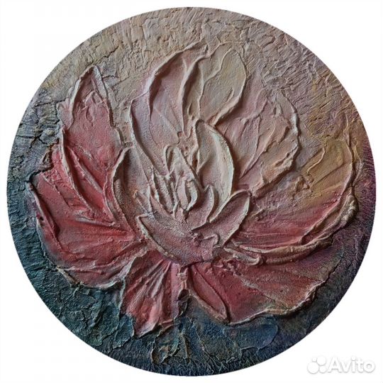 Картина абстракция акрил цветок